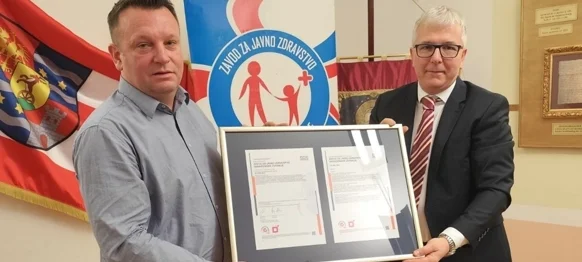 Zavodu za javno zdravstvo Varaždinske županije uručeni Certifikat ISO 9001