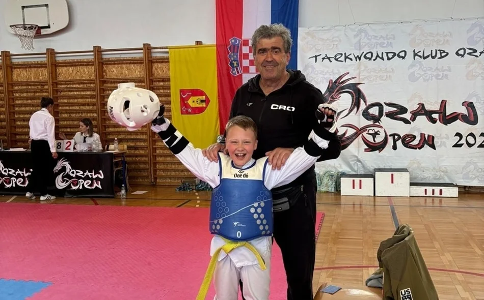 Luka Marčec s trenerom Esadom Garibovićem