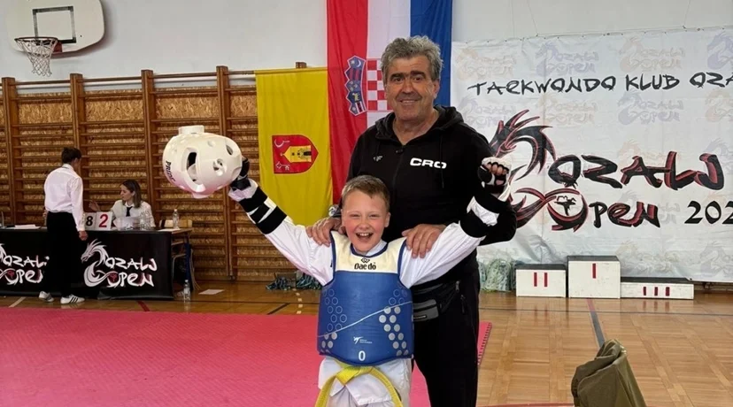Luka Marčec s trenerom Esadom Garibovićem
