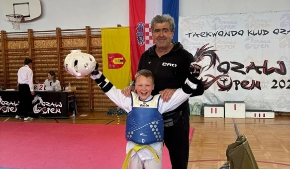 Luka Marčec s trenerom Esadom Garibovićem