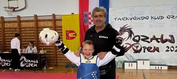 Luka Marčec s trenerom Esadom Garibovićem