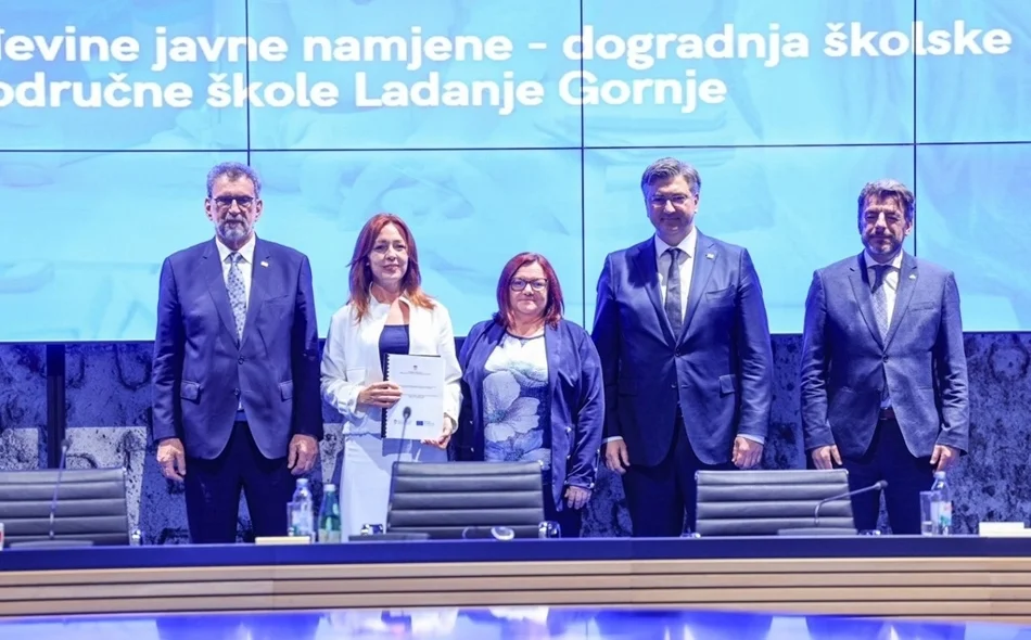 Plenković dao pola milijuna eura za dogradnju dvorane u Gornjem Ladanju