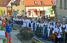 Mimohod sudionika gradskim ulicama uz nastup na glavnome trgu