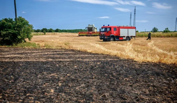Požar na kombajnu proširio se na šest hektara strništa