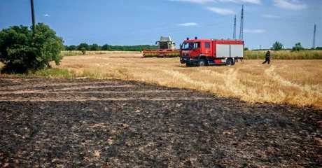 Požar na kombajnu proširio se na šest hektara strništa