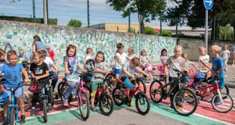 FOTO: Mališani Dječjeg vrtića "Bubamara" pokazali biciklističke vještine