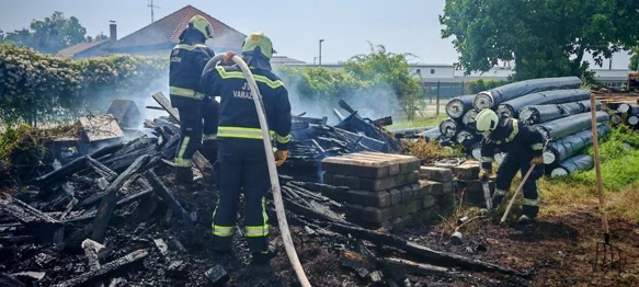 FOTO I VIDEO Gorjeli željeznički pragovi u Varaždinu, vatra zaustavljena prije širenja