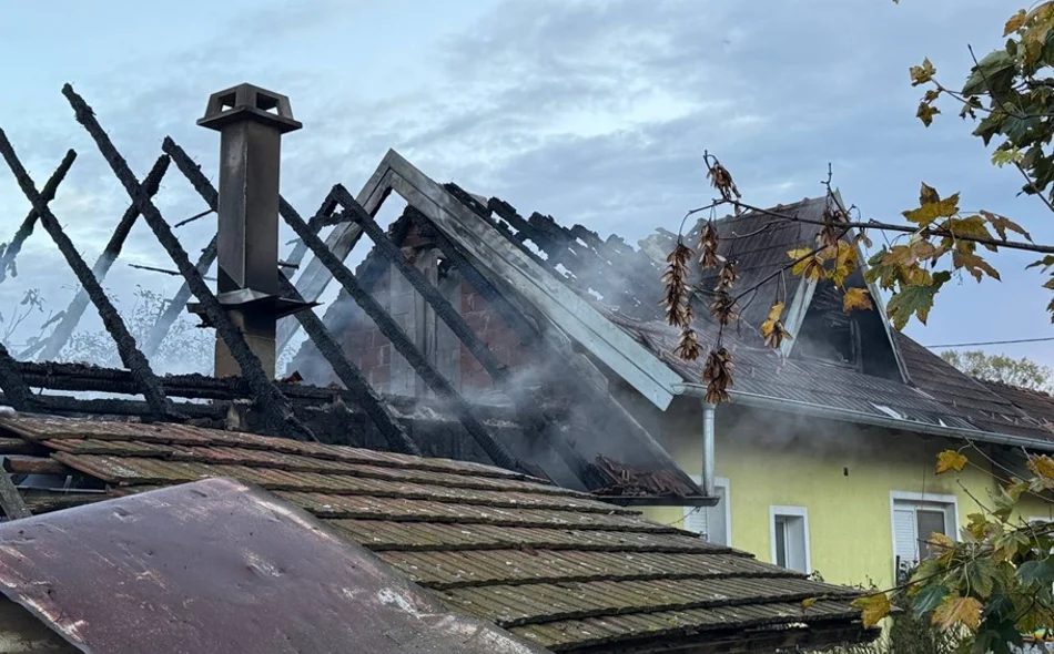 FOTO U jutrošnjem požaru gorjela obiteljska kuća u Petrijancu