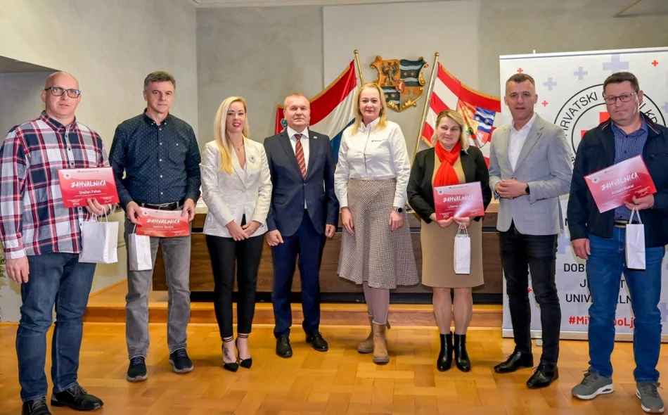 &quot;Osjećaj da si nekom spasio život neprocjenjiv je&quot; - U Županijskoj palači prijem za dobrovoljne darivatelje krvi