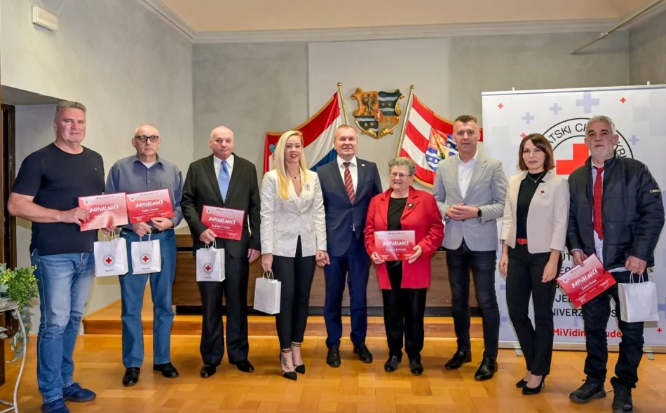 &quot;Osjećaj da si nekom spasio život neprocjenjiv je&quot; - U Županijskoj palači prijem za dobrovoljne darivatelje krvi