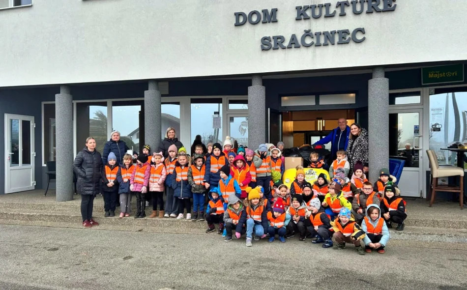 Skupine Žabice i Loptice iz Sračinca učile o sigurnosti u prometu