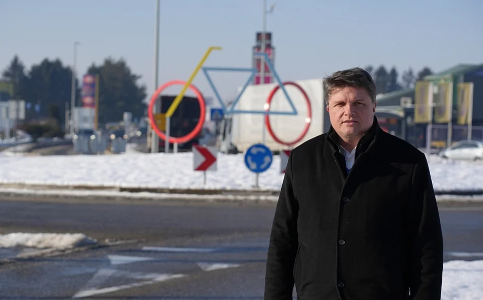 Skulptura bicikla kao znak dobrodošlice na ulazu u Varaždin - grad bicikala