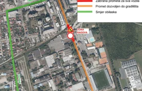 Zbog radova na sustavu odvodnje kod S-PARK-a preusmjerava se promet