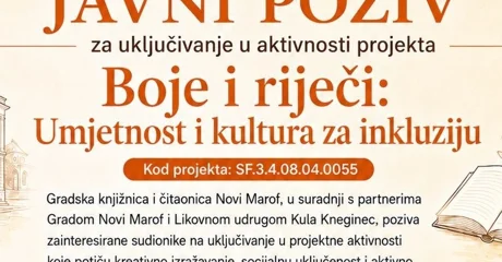 Radionicama i programima poticat će se kreativne vještine kod djece, mladih i osoba starije životne dobi
