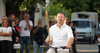 Josip Šincek na Vinskoj alci u sklopu Festivala graševine u Kutjevu / Foto: Požeški.hr
