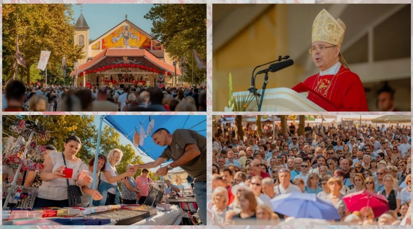 FOTO Brojni vjernici na misnom slavlju u ludbreškom Svetištu, na gradskim ulicama bogati program